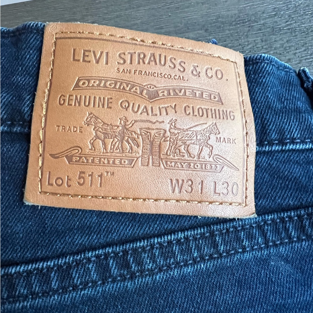 Mens LEVIS LOT 511 SLIM FIT STRETCH PREMIUM Dark Blue Jeans W31 L30 Levi Strauss